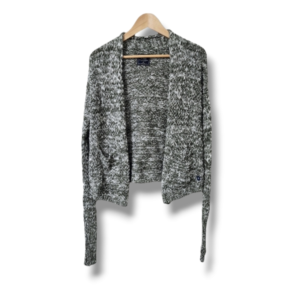 Marled Knit Open Cardigan Sweater | Abercrombie & Fitch | XS